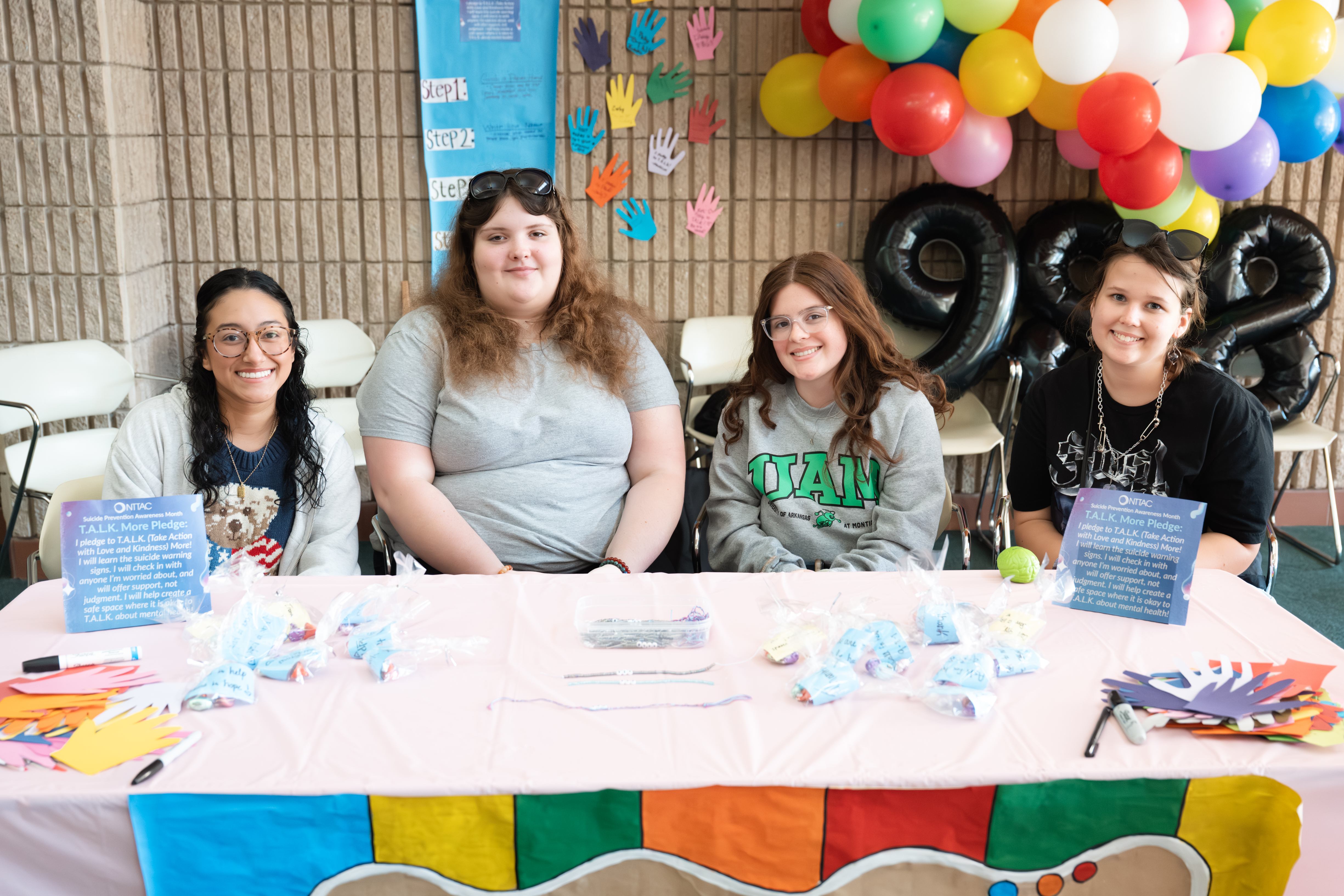 students at wellness fair