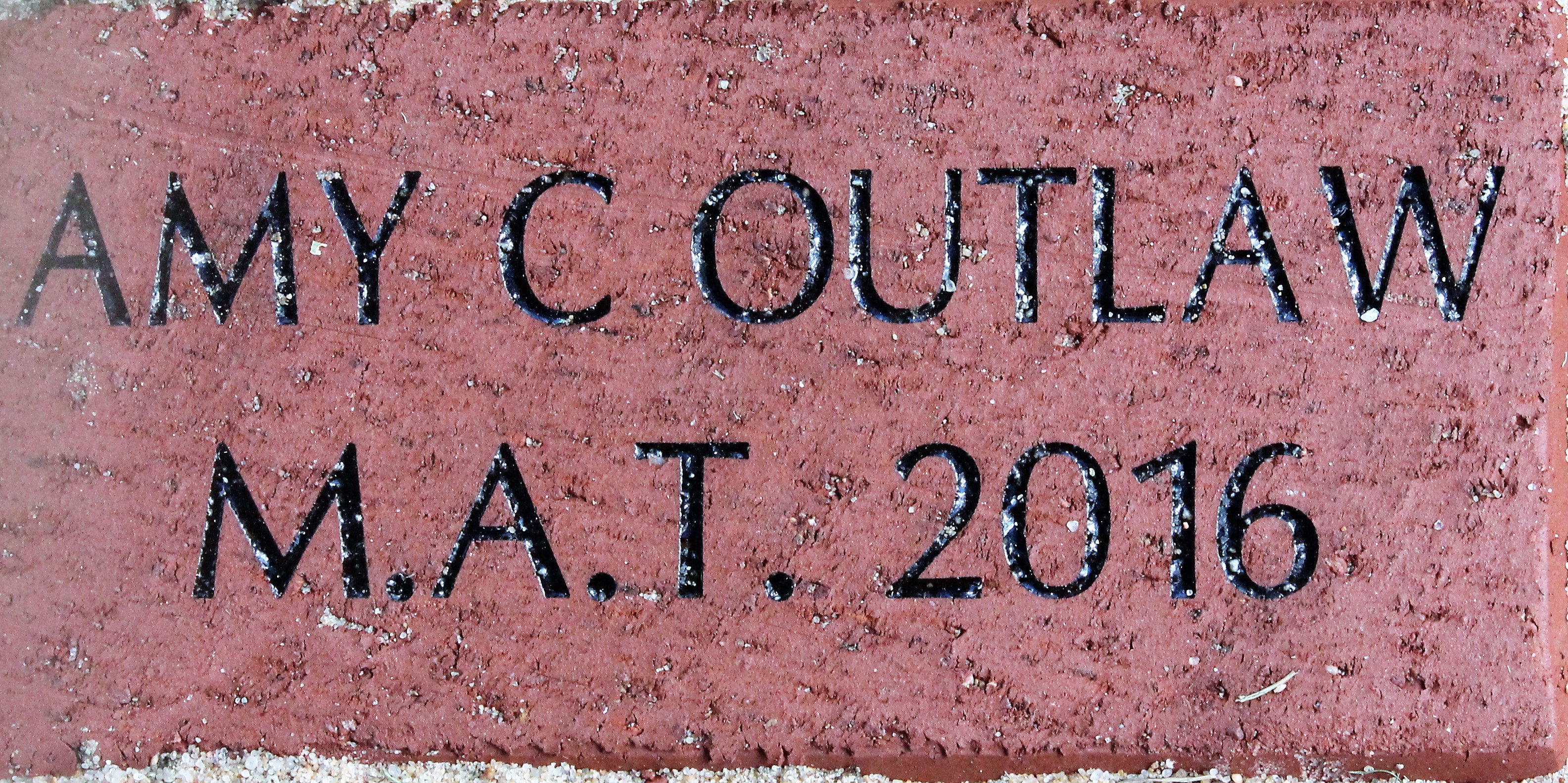 AMY C OUTLAW M.A.T. 2016
