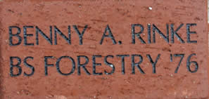 BENNY A RINKE BS FORESTRY '76