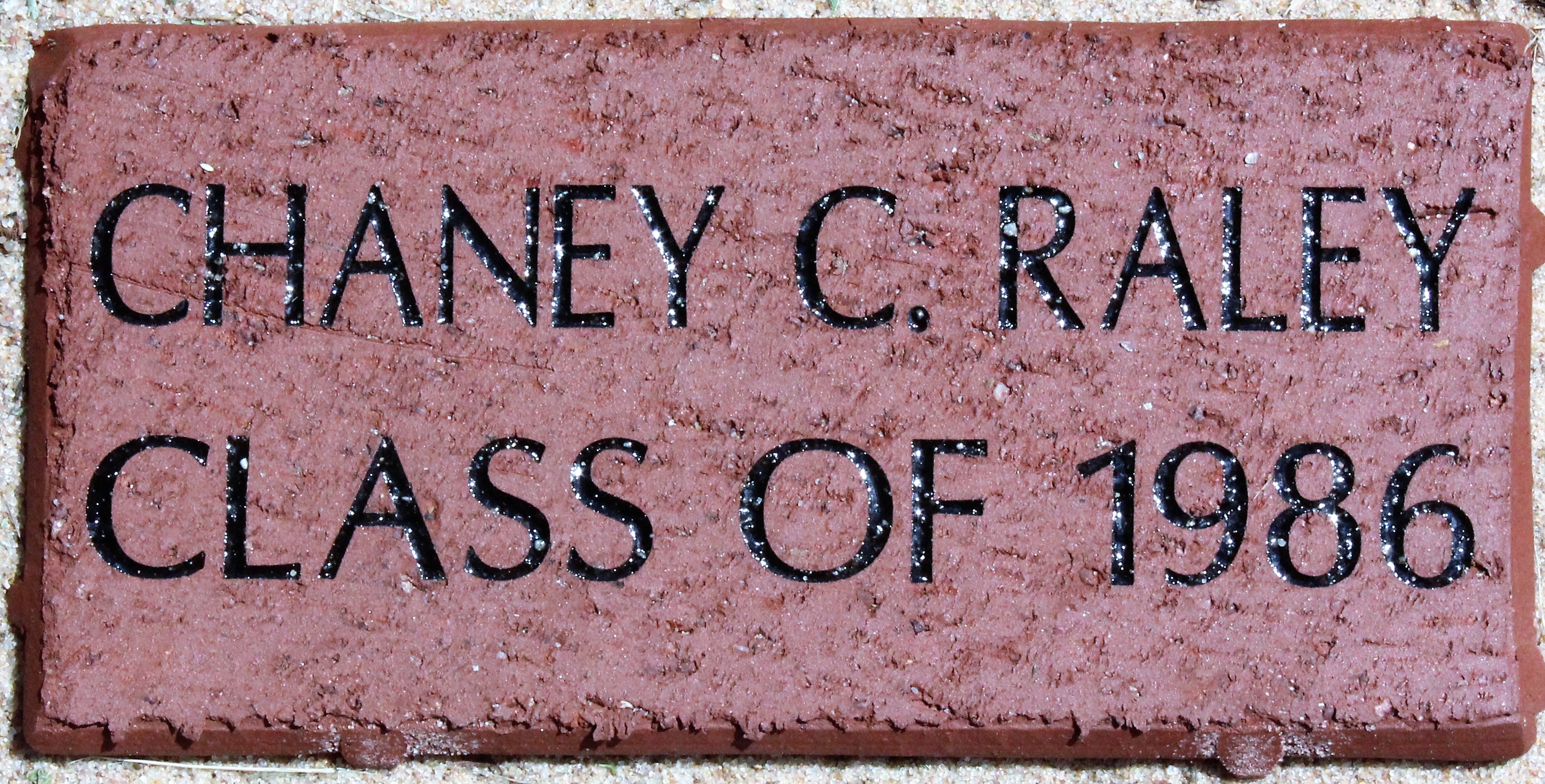 CHANEY C. RALEY CLASS OF 1986