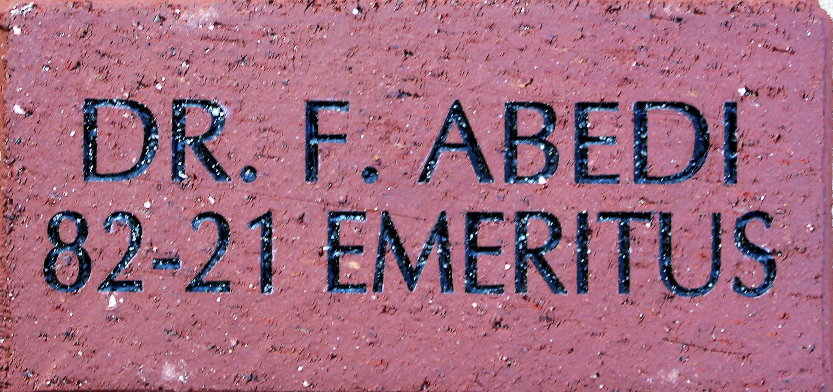 DR F. ABEDI 82-21-EMERITUS