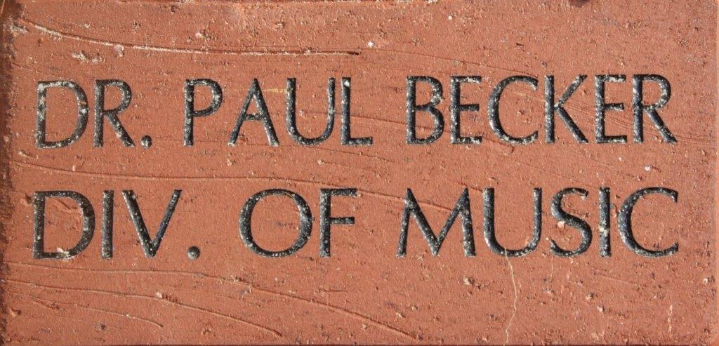 DR PAUL BECKER DIV OF MUSIC