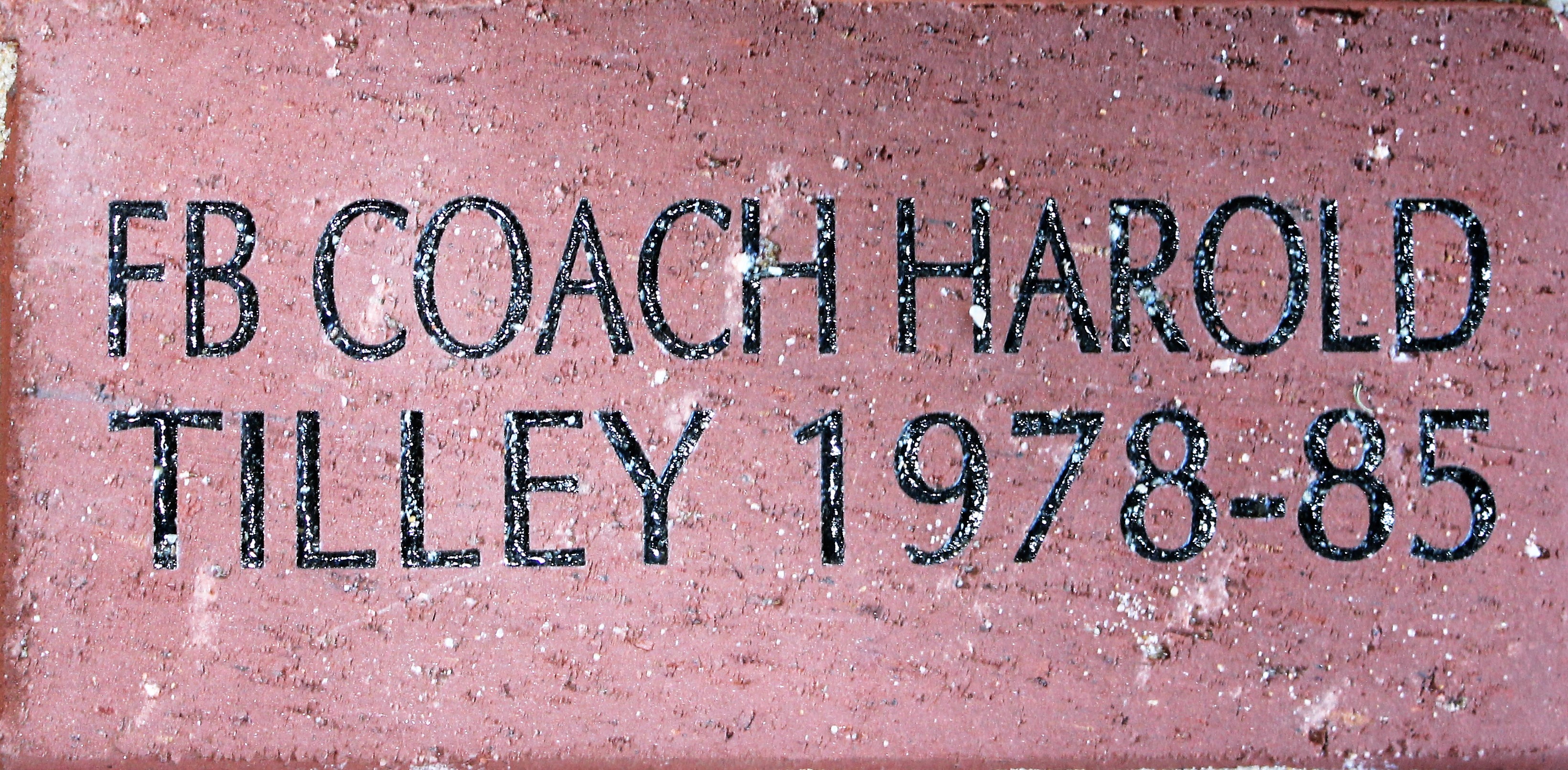 FB COACH HAROLD TILLEY 1978-85