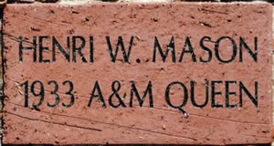 HENRI W MASON 1933 A&M QUEEN