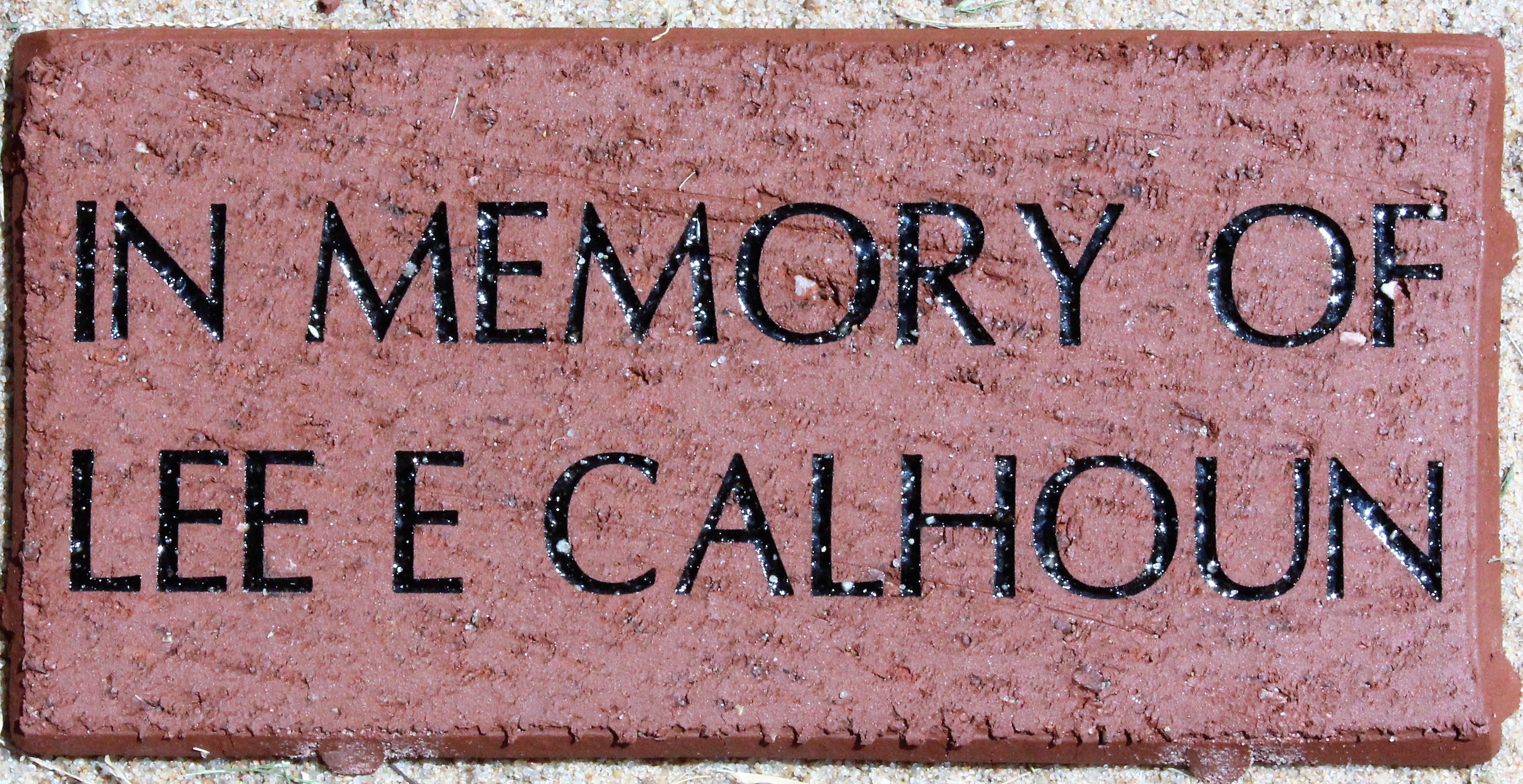 IN MEMORY OF LEE E. CALHOUN