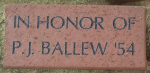 IN HONOR OF P.J. BALLEW '54