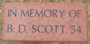 IN MEMORY OF B. D. SCOTT '54