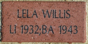 LELA WILLIS LI 1932 BA 1943