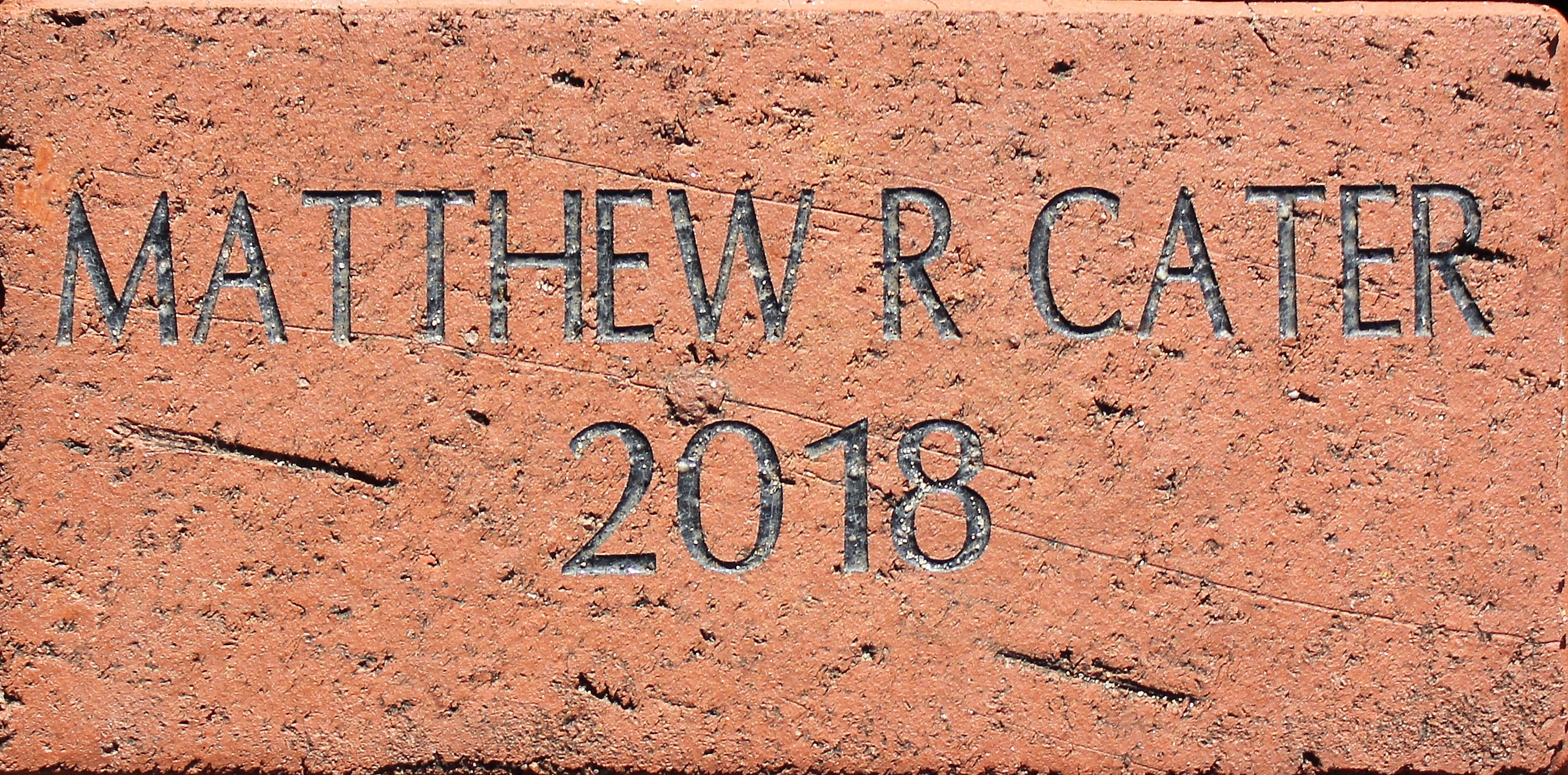 MATTHEW R CATER 2018