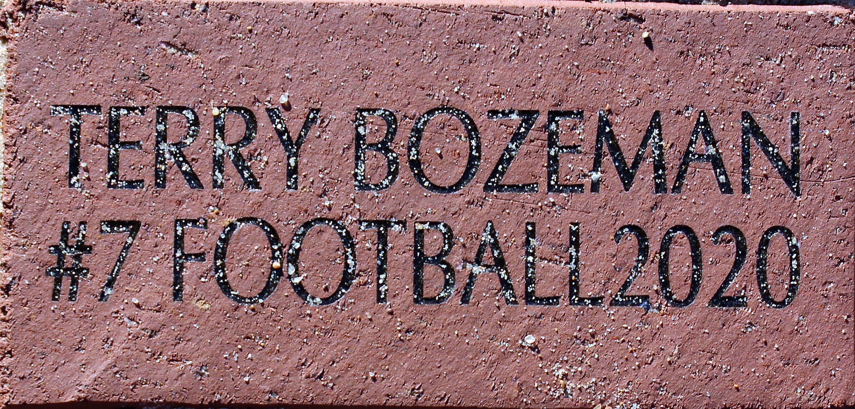 TERRY BOZEMAN #7 FOOTBALL 2020