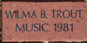 WILMA B. TROUT MUSIC 1981