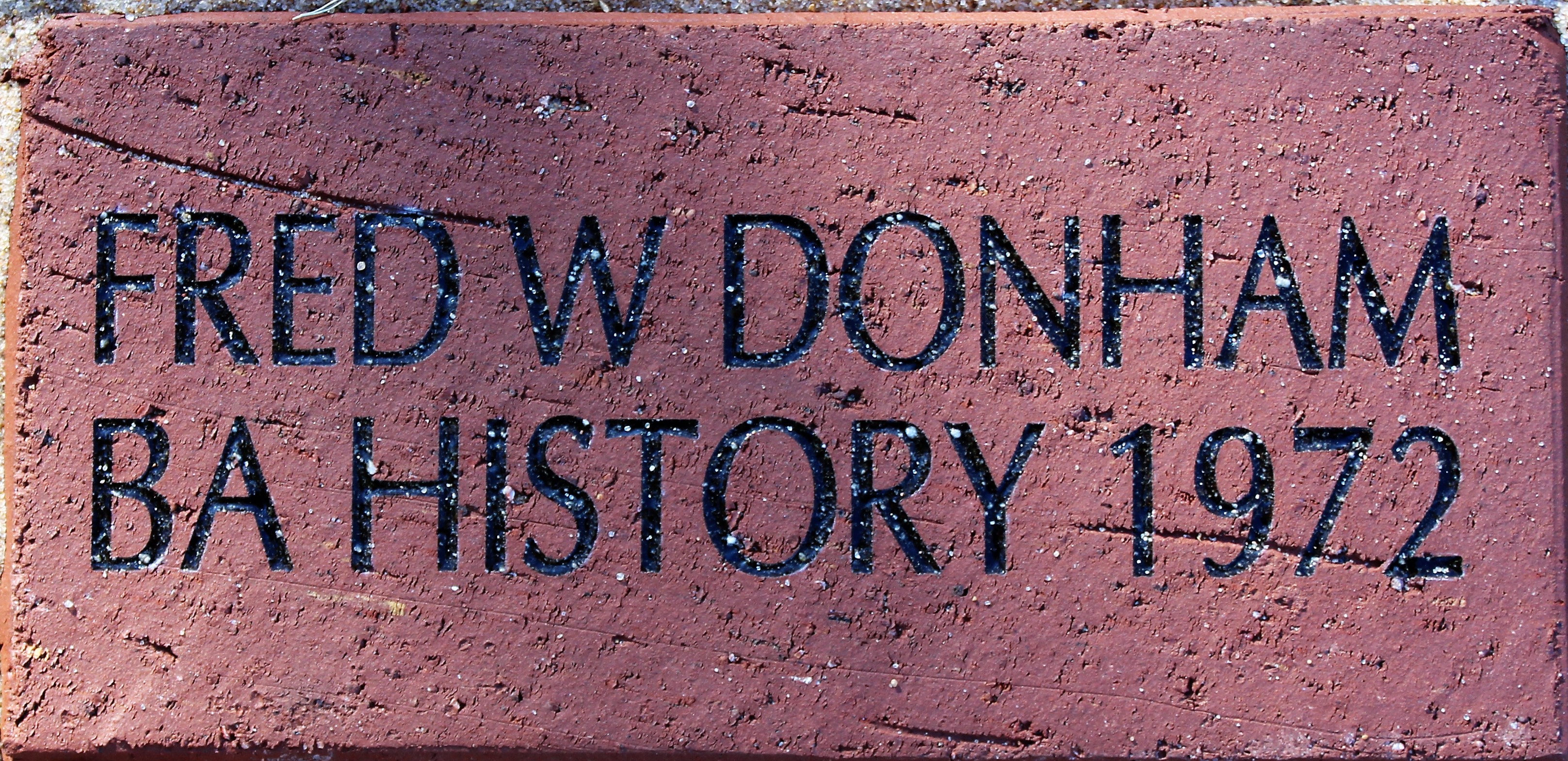 FRED W DONHAM BA HISTORY 1972