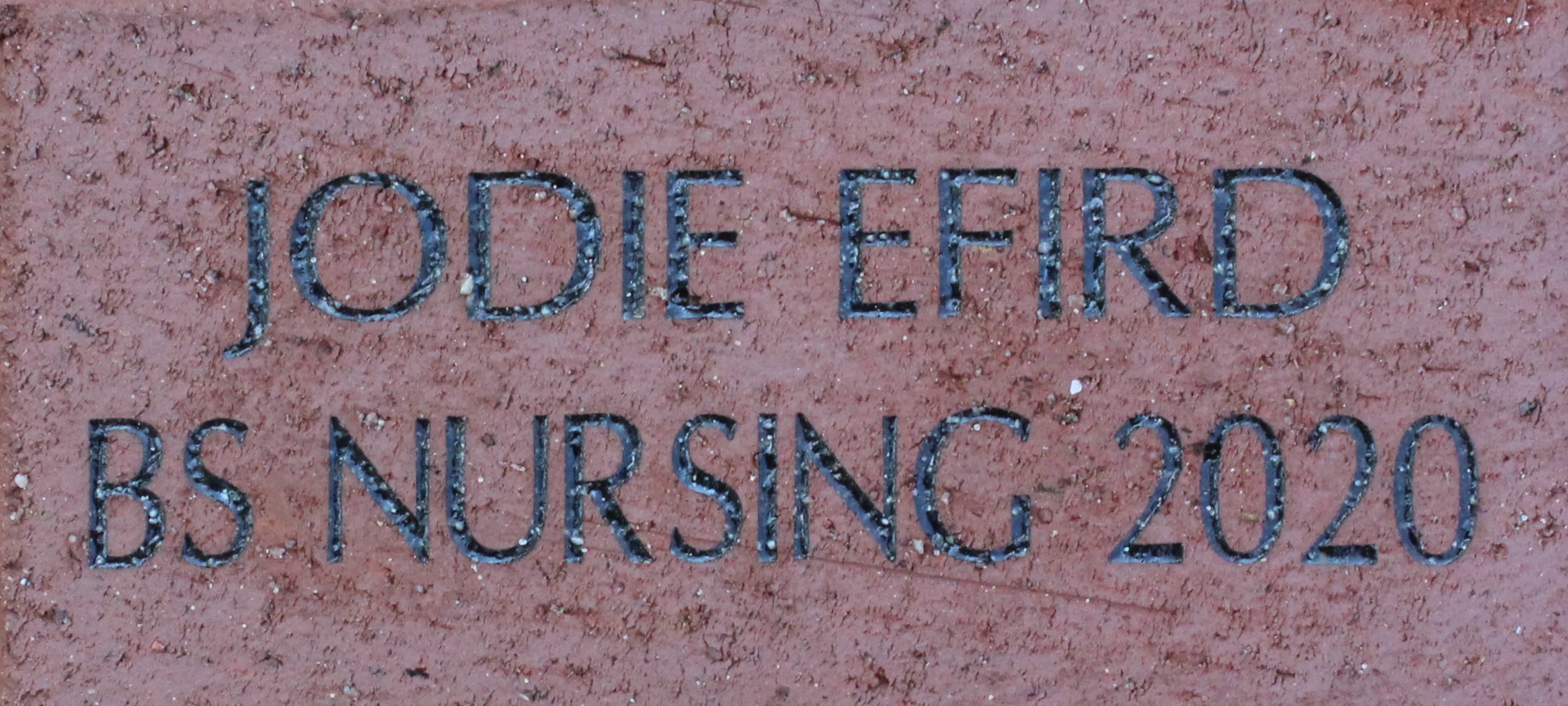 JODIE EFIRD BS NURSING 2020