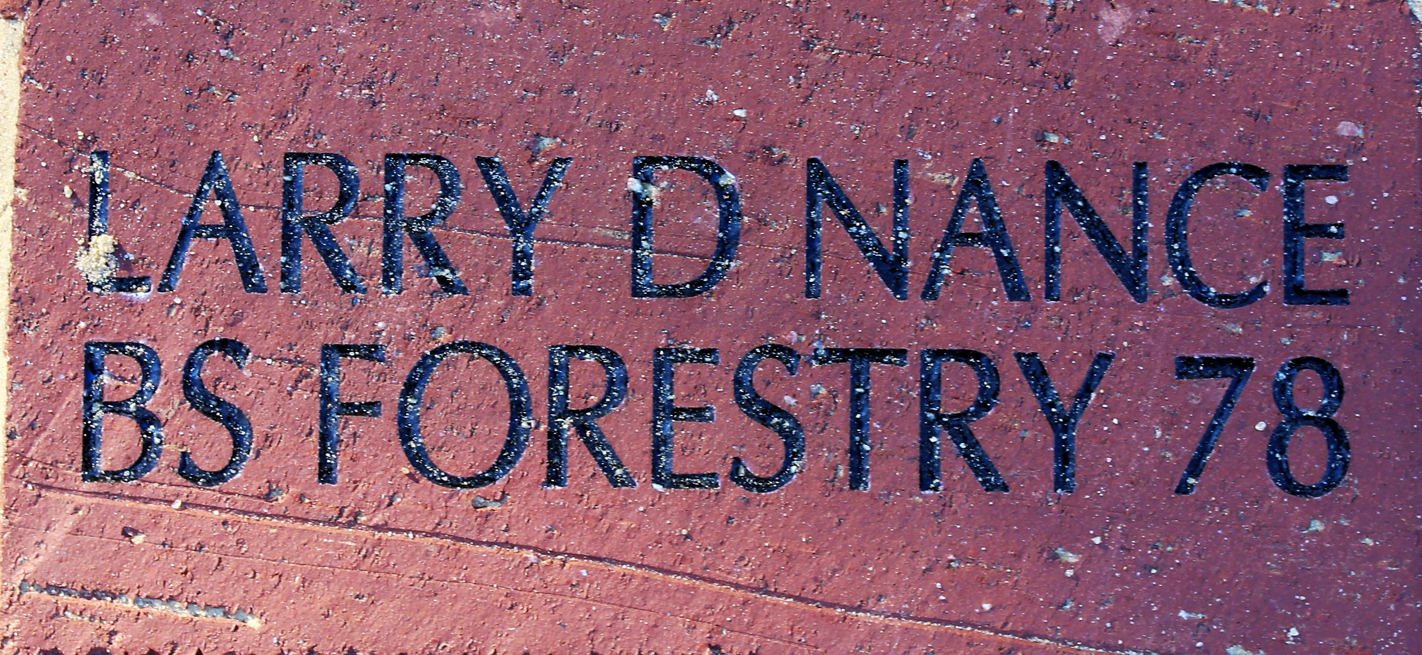 LARRY D NANCE BS FORESTRY 78