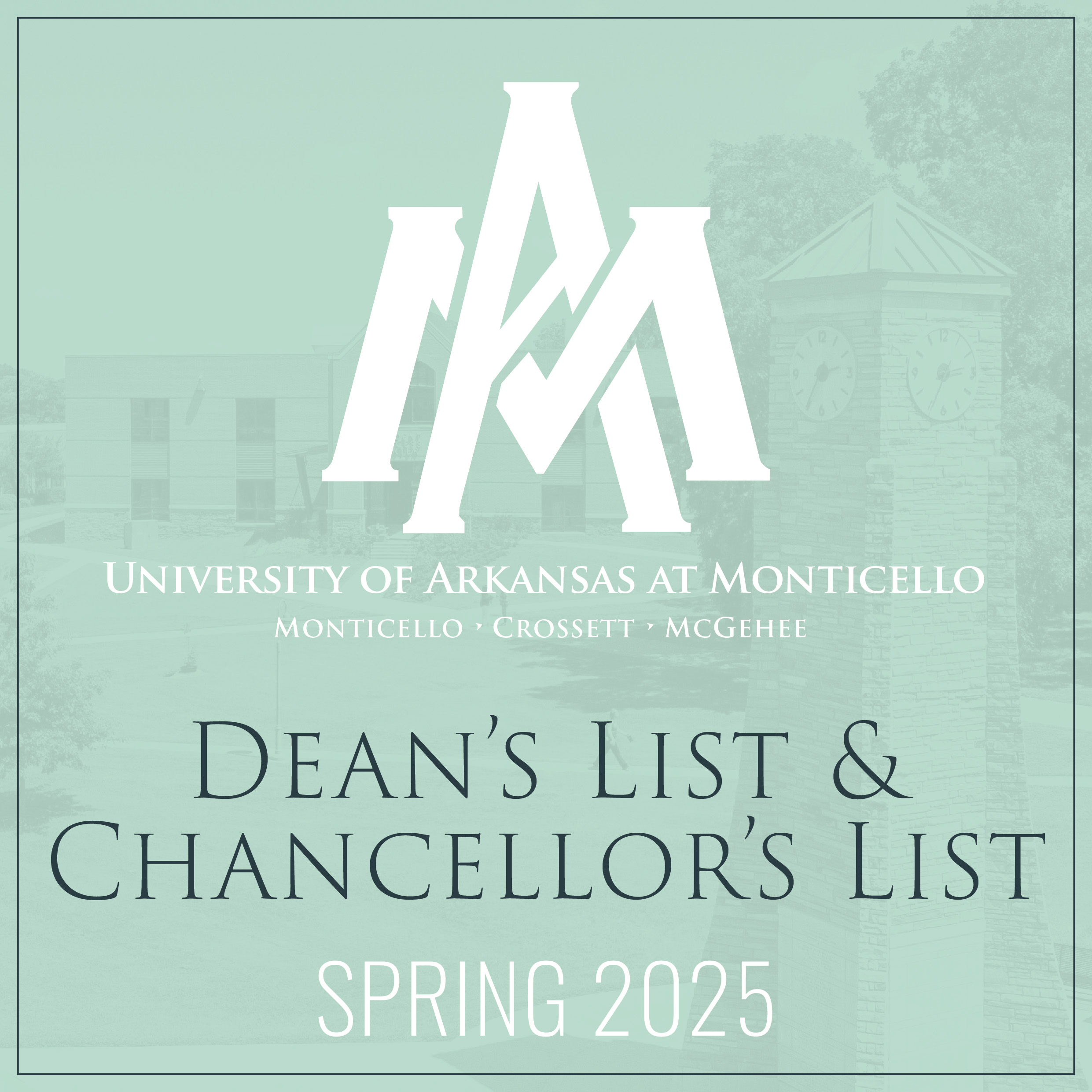 UAM Dean's and Chancellor's Lists - Spring 2025
