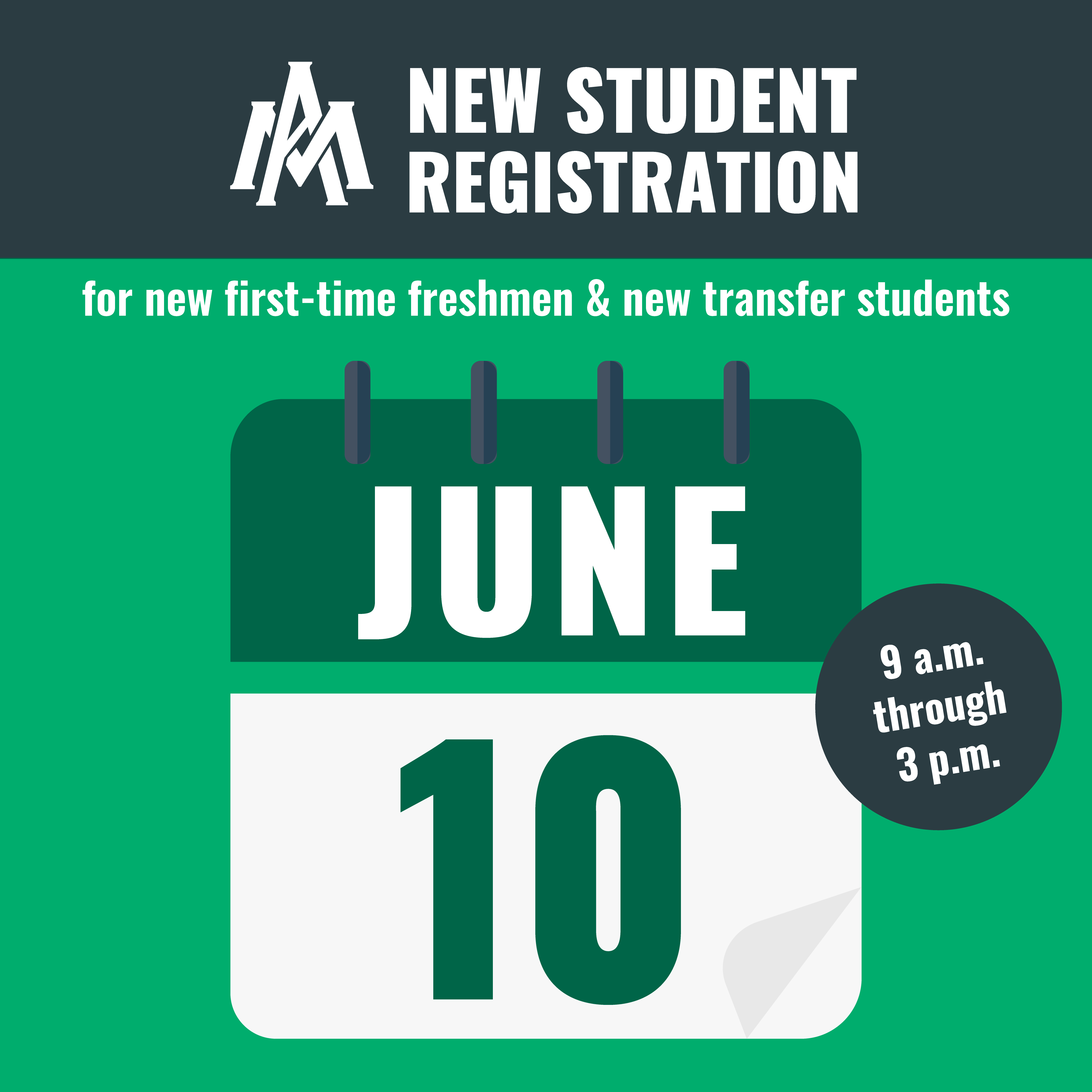June New Student Registration